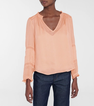 Shop Velvet Kimmie Blouse In Pink