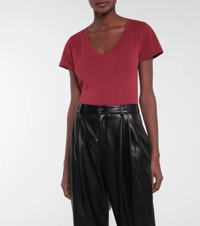 Shop Velvet Simone Faux Leather Tapered Pants In Black