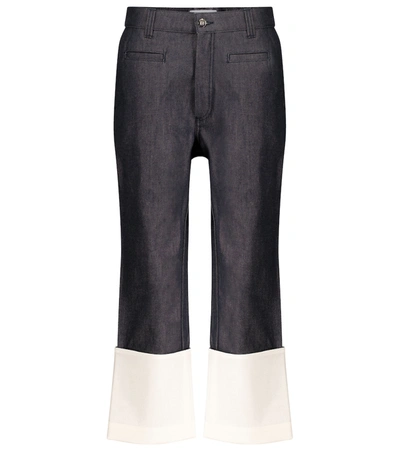 Shop Loewe High-rise Straight Jeans In Blue