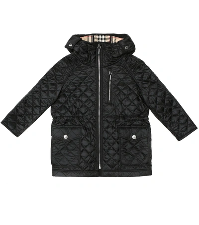 Shop Burberry Trey Quilted Coat In Black