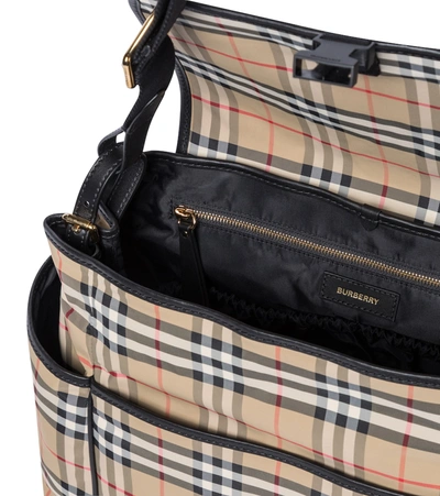 Shop Burberry Vintage Check Changing Bag In Beige