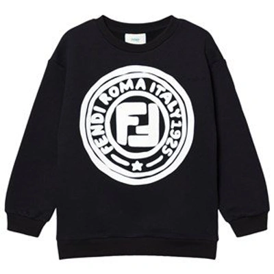 Shop Fendi Black Roma Stamp Sweatshirt