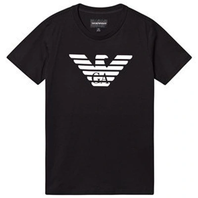 Shop Emporio Armani Black Eagle Logo T-shirt