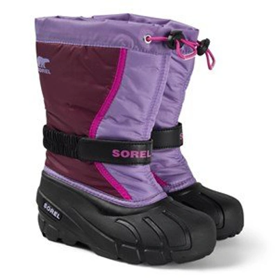 Shop Sorel Purple Dahlia/paisley Purple Youth Flurry Boots