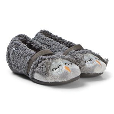 Shop Victoria Anthracite Fluffy Owl Ballet Flats In Grey