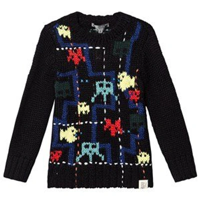 Shop Bonpoint Black Arcade Game Knitted Sweater