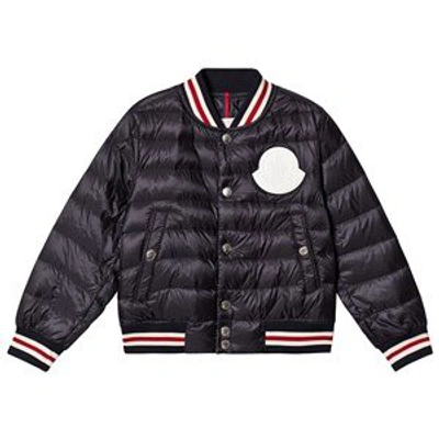 Shop Moncler Navy Corbiac Down Bomber Jacket