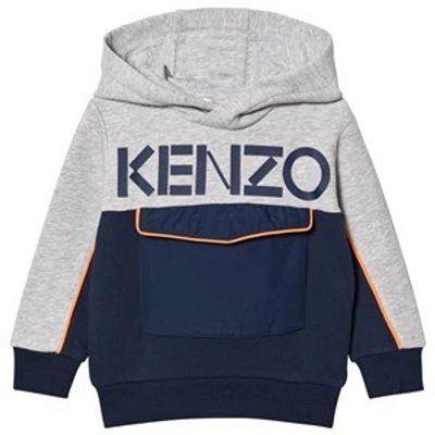 Shop Kenzo Navy Contrast Hoodie