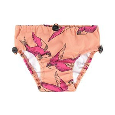Shop Mini Rodini Pink Swallows Baby Swimpants