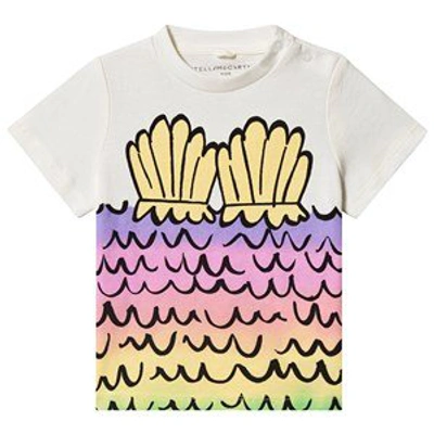 Shop Stella Mccartney White Rainbow Mermaid And Shell Print T-shirt