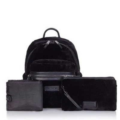 Shop Tiba + Marl Black Faux Fur Miller Changing Backpack