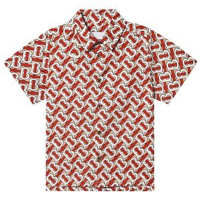 Shop Burberry Beige Tb Monogram Desmond Shirt