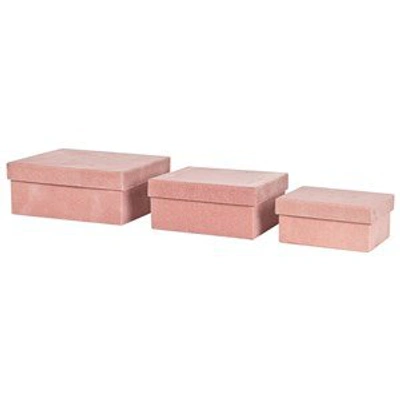 Shop Christmas Kids Set Of 3 Pink Storage Boxes