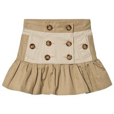 Shop Burberry Honey Berthe Trench Skirt In Beige