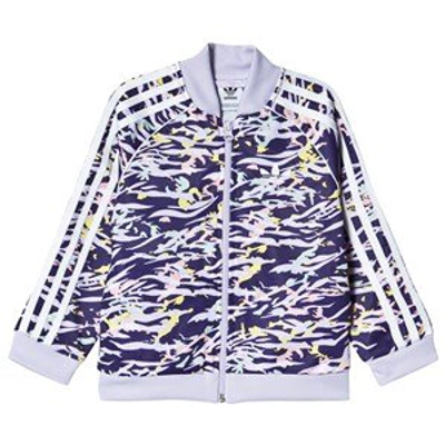 Shop Adidas Originals Black 3 Stripes Track Jacket In Purple