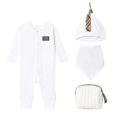 Shop Burberry Kids In White