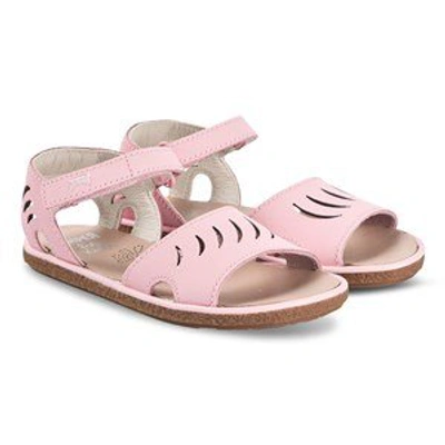 Shop Camper Pink Mikosand Cut Out Detail Velcro Strap Sandals