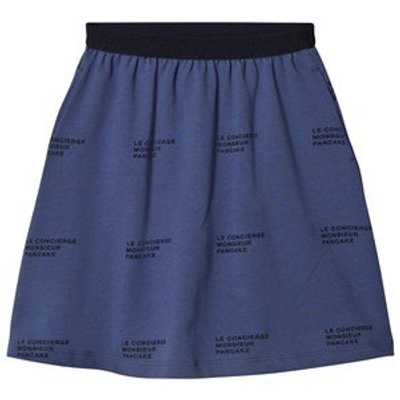 Shop Tinycottons Navy Le Concierge Mid-length Skirt In Blue