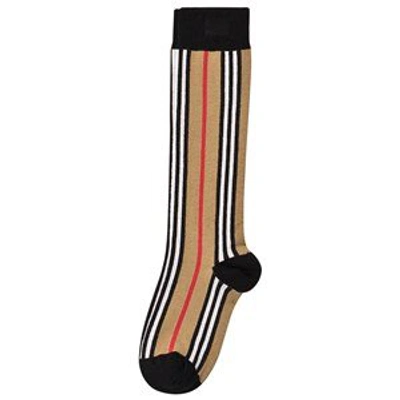 Shop Burberry Archive Beige Icon Stripe Socks