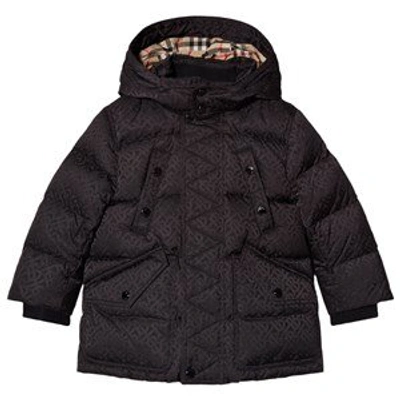 Shop Burberry Black Ryker Mono Long Line Puffer Coat Coat