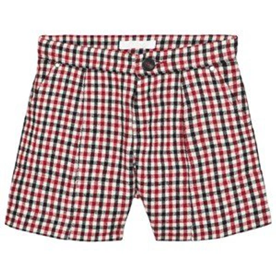 Shop Chloé Red Check Shorts