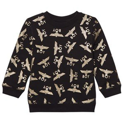 Shop Boy London Black And Gold Repeat Logo Sweatshirt