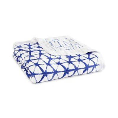 Shop Aden + Anais Indigo Shibori Blanket In Navy