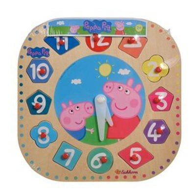 Shop Peppa Pig Teaching Clock In Pink