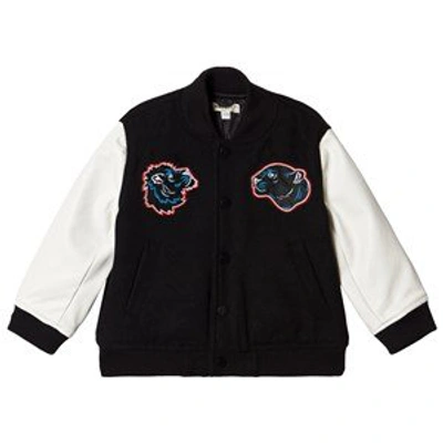 Shop Kenzo Black Applique Bomber Jacket