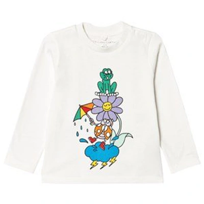 Shop Stella Mccartney White Flower Friends T-shirt