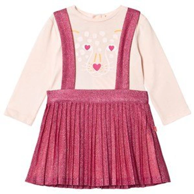 Shop Billieblush Glitter Pleat 2-in-1 Dress In Pink