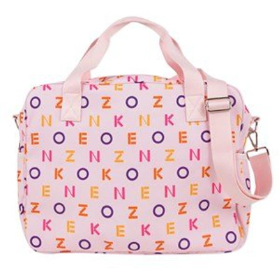 Shop Kenzo Kids Pink Logo Changing Bag