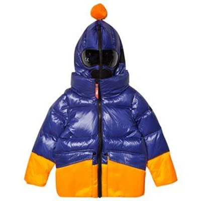Shop Ai Riders On The Storm Blue Goggle Down Padded Jacket