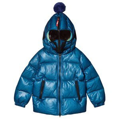 Shop Ai Riders On The Storm Blue Goggle Down Padded Jacket
