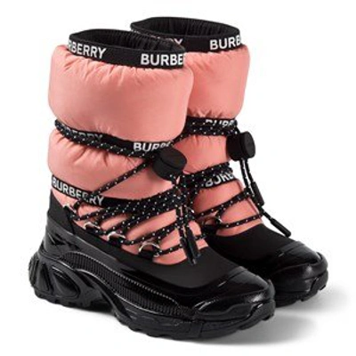 Shop Burberry Pink Aldenham Winter Boots