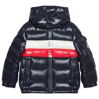 Shop Moncler Navy Dell Down Jacket
