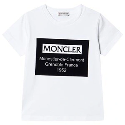 Shop Moncler White Branded T-shirt