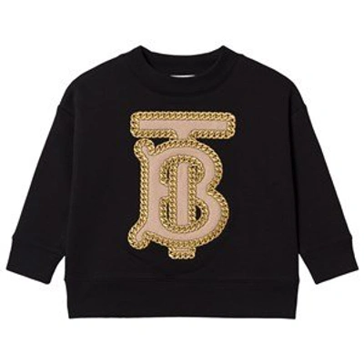 Shop Burberry Black Chain Tb Monogram Sweatshirt