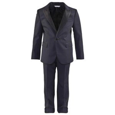 Shop Dolce & Gabbana Navy Tuxedo Suit