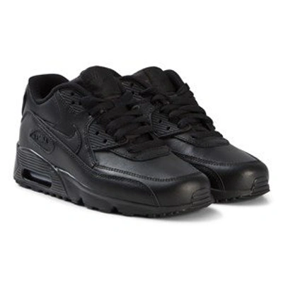 Shop Nike Black Air Max 90 Leather Shoes