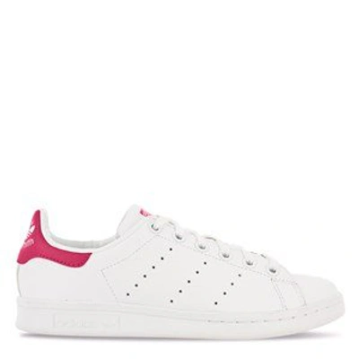 Shop Adidas Originals Pink Stan Smith Sneakers In White