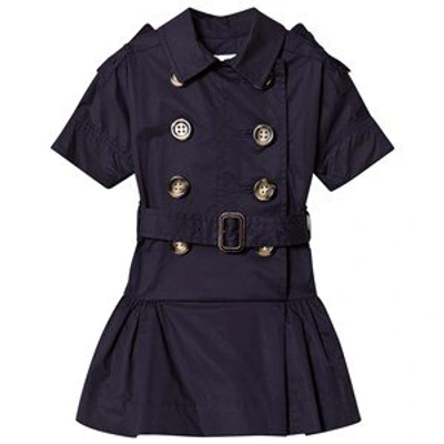 Shop Burberry Navy Trench Dress