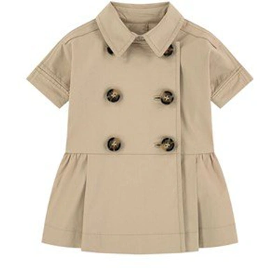 Shop Burberry Beige Mini Cynthie Trench Dress