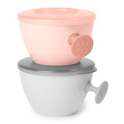 Shop Skip Hop 2-pack Coral Pink Easy Grab Bowls In Grey