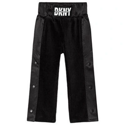 Shop Dkny Black Boxer Style Waist Band Cord Trousers