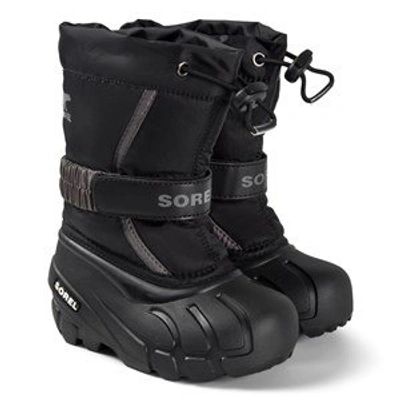 Shop Sorel Black Childrens Flurry Boots