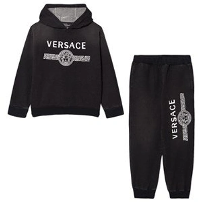 Shop Versace Black Medusa Sweat Set