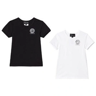 Shop Versace 2-pack Black Medusa Logo T-shirts