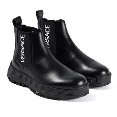 Shop Versace Black Branded Boots