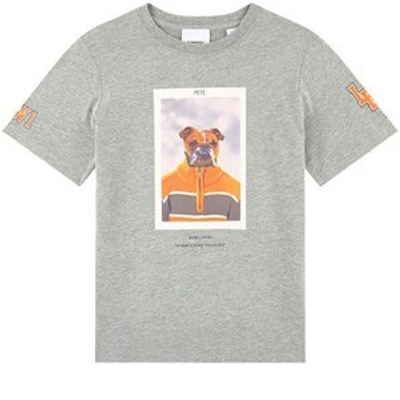 Shop Burberry Grey Character Print Branded Tee